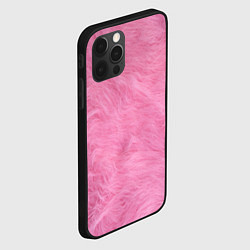 Чехол для iPhone 12 Pro Розовая шерсть, цвет: 3D-черный — фото 2