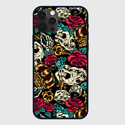 Чехол для iPhone 12 Pro A pattern for a hipster, цвет: 3D-черный