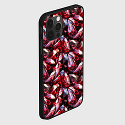 Чехол для iPhone 12 Pro Рубиновый паттерн, цвет: 3D-черный — фото 2