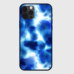 Чехол для iPhone 12 Pro Акварельные абстрактные пятна напоминающие космос, цвет: 3D-черный