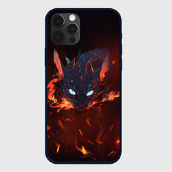Чехол для iPhone 12 Pro Дракон кот, цвет: 3D-черный