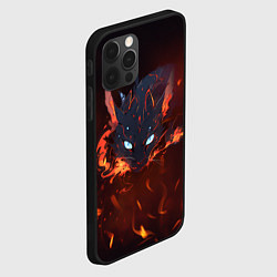 Чехол для iPhone 12 Pro Дракон кот, цвет: 3D-черный — фото 2