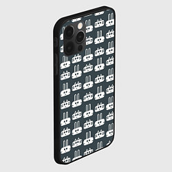 Чехол для iPhone 12 Pro Геометрические зайцы и коты, цвет: 3D-черный — фото 2