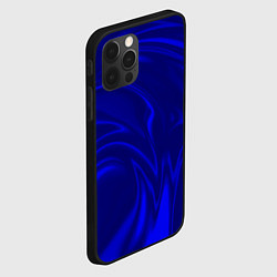 Чехол для iPhone 12 Pro Имитация синий шёлк, цвет: 3D-черный — фото 2