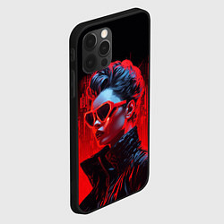 Чехол для iPhone 12 Pro Cyberpunk girl, цвет: 3D-черный — фото 2