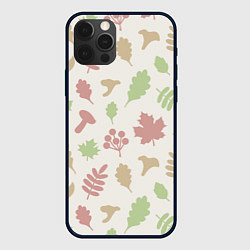 Чехол для iPhone 12 Pro Осень - бежевый 3, цвет: 3D-черный