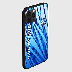 Чехол для iPhone 12 Pro Volkswagen - синий камуфляж, цвет: 3D-черный — фото 2