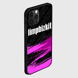 Чехол для iPhone 12 Pro Limp Bizkit rock legends: символ сверху, цвет: 3D-черный — фото 2