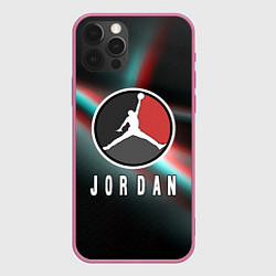 Чехол для iPhone 12 Pro Nba jordan sport, цвет: 3D-малиновый