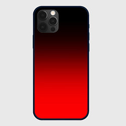 Чехол для iPhone 12 Pro Градиент: от черного до ярко-красного, цвет: 3D-черный