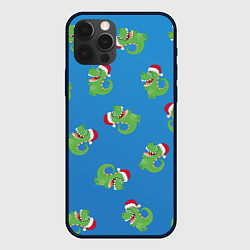 Чехол для iPhone 12 Pro Новогодний дракончик, цвет: 3D-черный