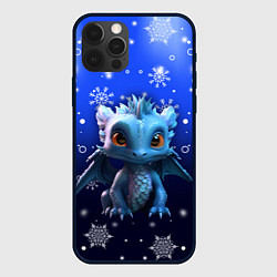 Чехол для iPhone 12 Pro Малыш дракон, цвет: 3D-черный