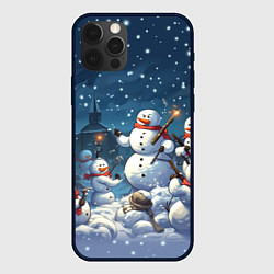 Чехол для iPhone 12 Pro Снежный бой, цвет: 3D-черный