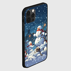 Чехол для iPhone 12 Pro Снежный бой, цвет: 3D-черный — фото 2