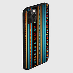 Чехол для iPhone 12 Pro Этнический паттерн в вертикальную полоску, цвет: 3D-черный — фото 2