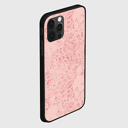 Чехол для iPhone 12 Pro Розовые каракули дудл, цвет: 3D-черный — фото 2