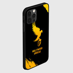 Чехол для iPhone 12 Pro Hollywood Undead - gold gradient, цвет: 3D-черный — фото 2