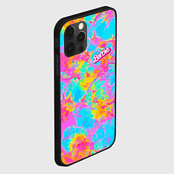 Чехол для iPhone 12 Pro Барбм - цветочный абстрактный паттерн - тай-дай, цвет: 3D-черный — фото 2