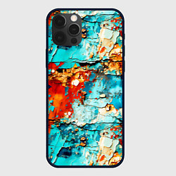 Чехол для iPhone 12 Pro Голубая ржавчина, цвет: 3D-черный
