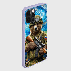 Чехол для iPhone 12 Pro Ночной снайпер бурый медведь, цвет: 3D-светло-сиреневый — фото 2
