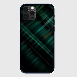 Чехол для iPhone 12 Pro Тёмно-зелёная шотландская клетка, цвет: 3D-черный