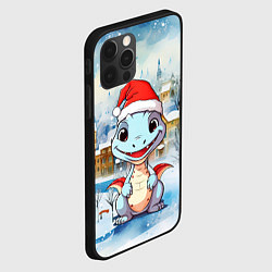 Чехол для iPhone 12 Pro Новогодний дракон 2024, цвет: 3D-черный — фото 2