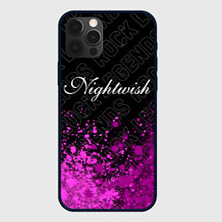 Чехол для iPhone 12 Pro Nightwish rock legends посередине, цвет: 3D-черный