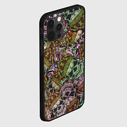 Чехол для iPhone 12 Pro Череп с короной паттерн, цвет: 3D-черный — фото 2