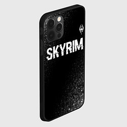 Чехол для iPhone 12 Pro Skyrim glitch на темном фоне посередине, цвет: 3D-черный — фото 2