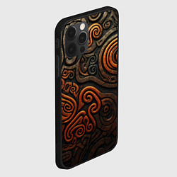 Чехол для iPhone 12 Pro Асимметричный паттерн в викингском стиле, цвет: 3D-черный — фото 2