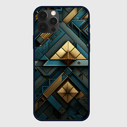 Чехол для iPhone 12 Pro Геометрический узор в египетском стиле, цвет: 3D-черный