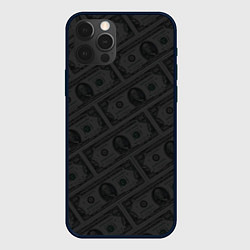 Чехол для iPhone 12 Pro Патерн доллары купюрой по 100 баксов, цвет: 3D-черный