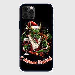 Чехол для iPhone 12 Pro Дракон Мороз, цвет: 3D-черный