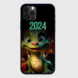 Чехол для iPhone 12 Pro 2024 символ года, цвет: 3D-черный