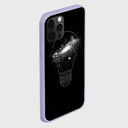 Чехол для iPhone 12 Pro Галактика в лампе, цвет: 3D-светло-сиреневый — фото 2