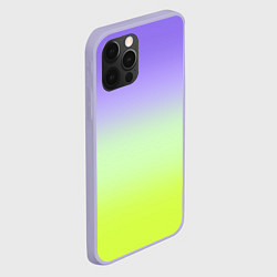Чехол для iPhone 12 Pro Фиолетовый мятный и желто-зеленый градиент, цвет: 3D-светло-сиреневый — фото 2