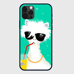 Чехол для iPhone 12 Pro Лама - альпака на чиле, цвет: 3D-черный