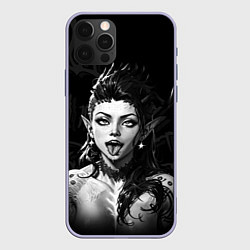 Чехол для iPhone 12 Pro Карлах ахегао - Baldurs gate 3, цвет: 3D-светло-сиреневый
