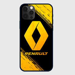 Чехол для iPhone 12 Pro Renault - gold gradient, цвет: 3D-черный