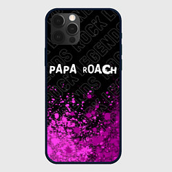 Чехол для iPhone 12 Pro Papa Roach rock legends посередине, цвет: 3D-черный