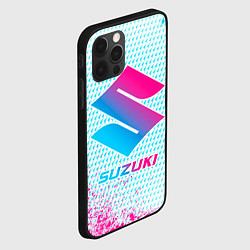 Чехол для iPhone 12 Pro Suzuki neon gradient style, цвет: 3D-черный — фото 2