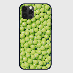 Чехол для iPhone 12 Pro Много теннисных мячей, цвет: 3D-черный