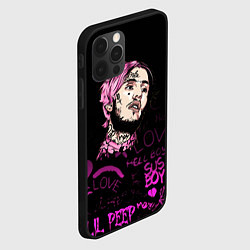 Чехол для iPhone 12 Pro Lil peep neon rap 2017, цвет: 3D-черный — фото 2