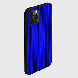 Чехол для iPhone 12 Pro Абстрактные полосы ультрамарин, цвет: 3D-черный — фото 2