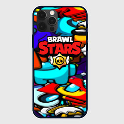 Чехол для iPhone 12 Pro Brawl stars mobile game brawlers, цвет: 3D-черный