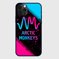 Чехол для iPhone 12 Pro Arctic Monkeys - neon gradient, цвет: 3D-черный
