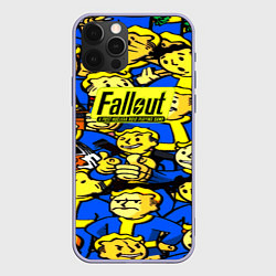 Чехол для iPhone 12 Pro Fallout logo game, цвет: 3D-светло-сиреневый