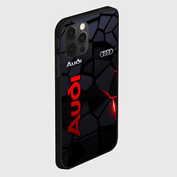 Чехол для iPhone 12 Pro Audi - плиты с эффектом свечения, цвет: 3D-черный — фото 2