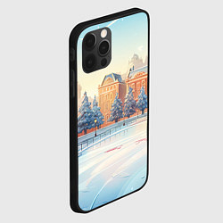 Чехол для iPhone 12 Pro Новогодняя городская площадь, цвет: 3D-черный — фото 2