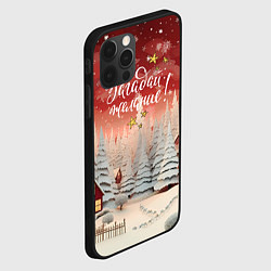 Чехол для iPhone 12 Pro Загадай желание новогодний фон, цвет: 3D-черный — фото 2